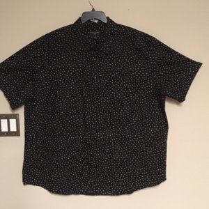 Shaquille O’Neal XLG Big and Tall Mens Big and Tall Short Sleeve Dots Button-Dow